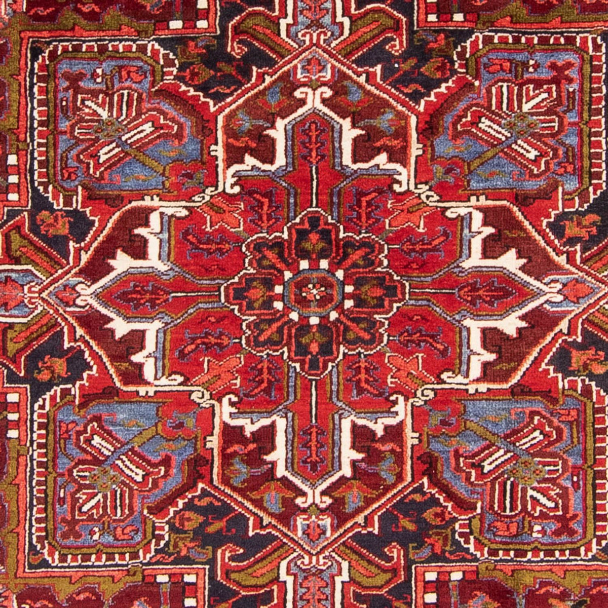 Alfombra persa - Nómada - 348 x 223 cm - rojo oscuro