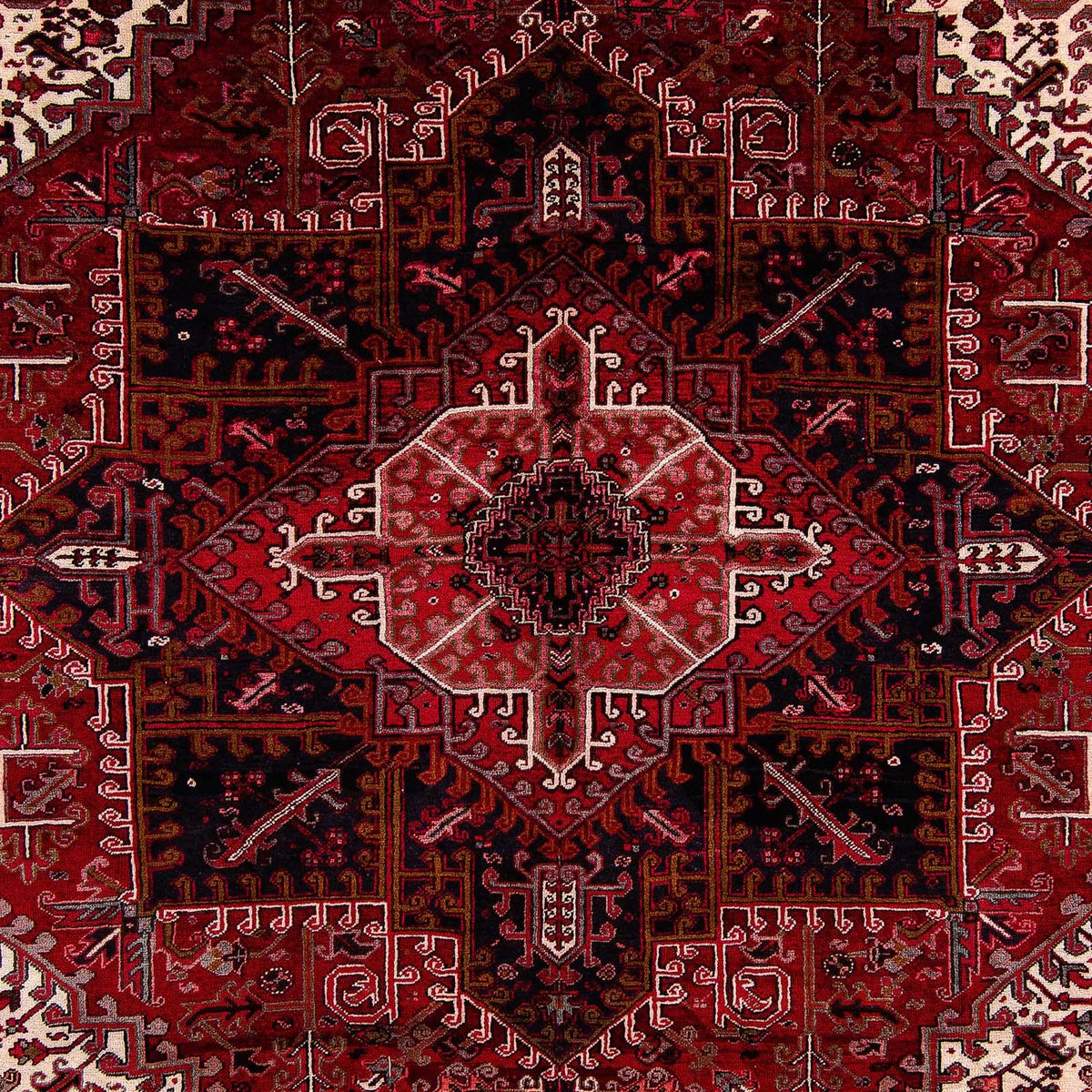 Alfombra persa - Nómada - 428 x 315 cm - rojo oscuro