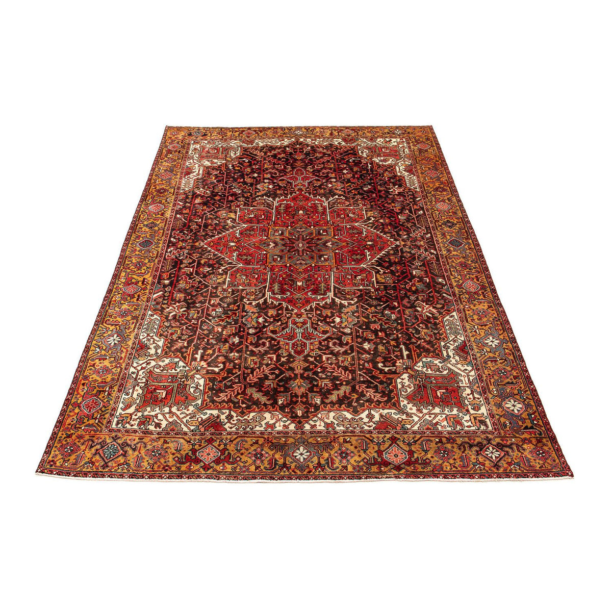 Alfombra persa - Nómada - 388 x 282 cm - rojo oscuro