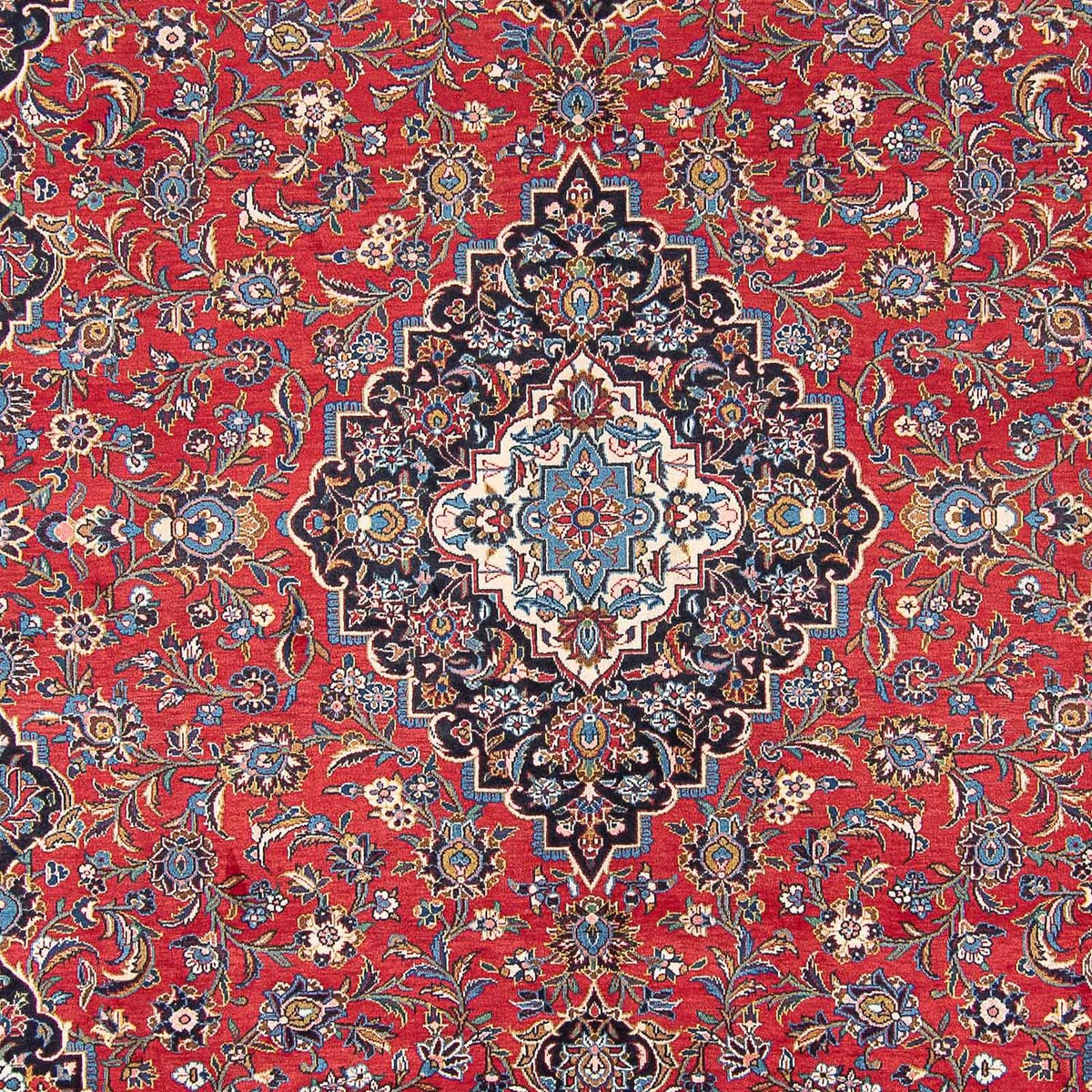 Alfombra persa - Keshan - 400 x 398 cm - rojo
