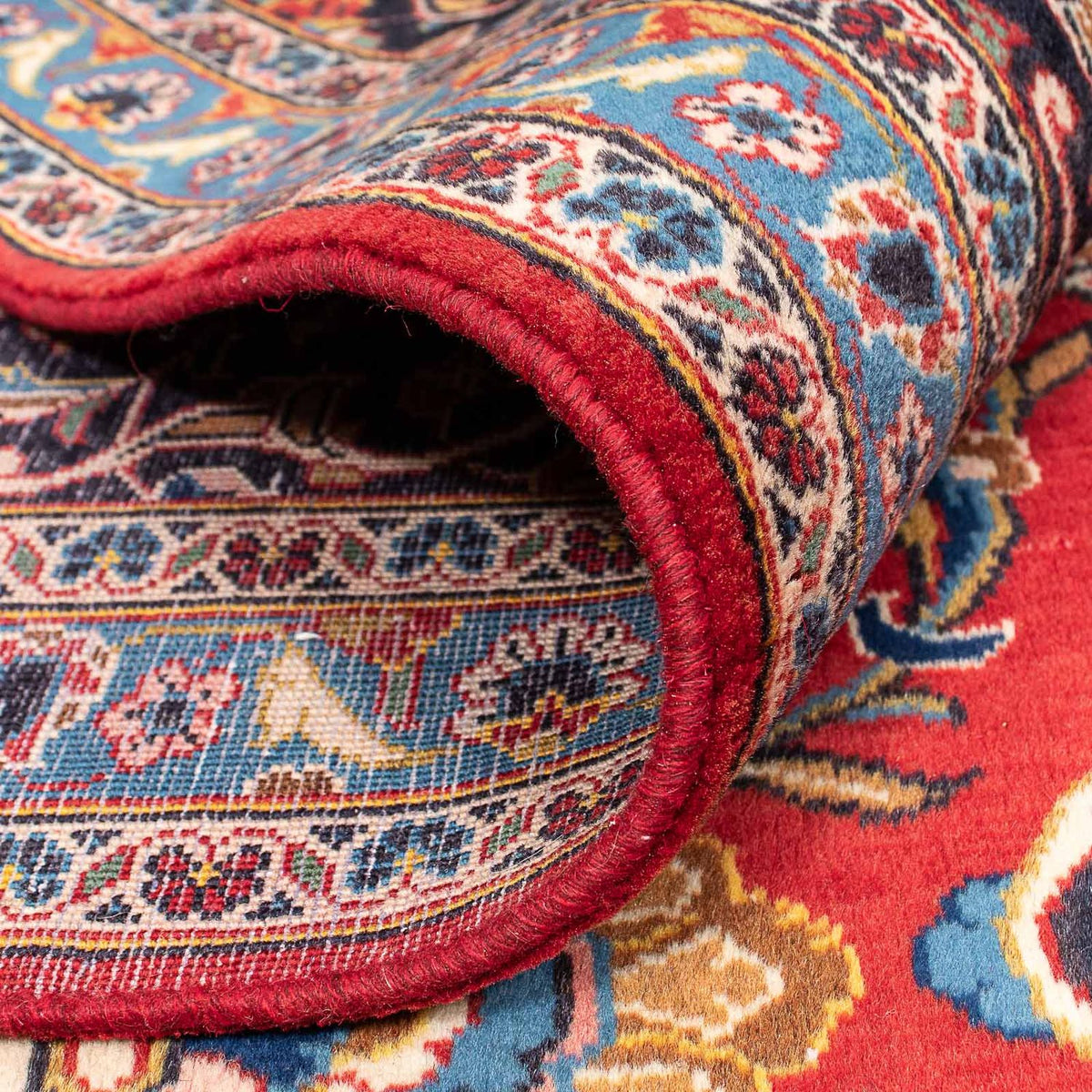 Alfombra persa - Keshan - 400 x 398 cm - rojo
