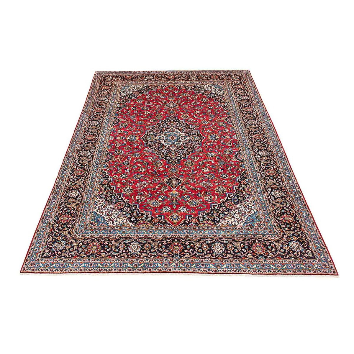 Alfombra persa - Keshan - 400 x 398 cm - rojo