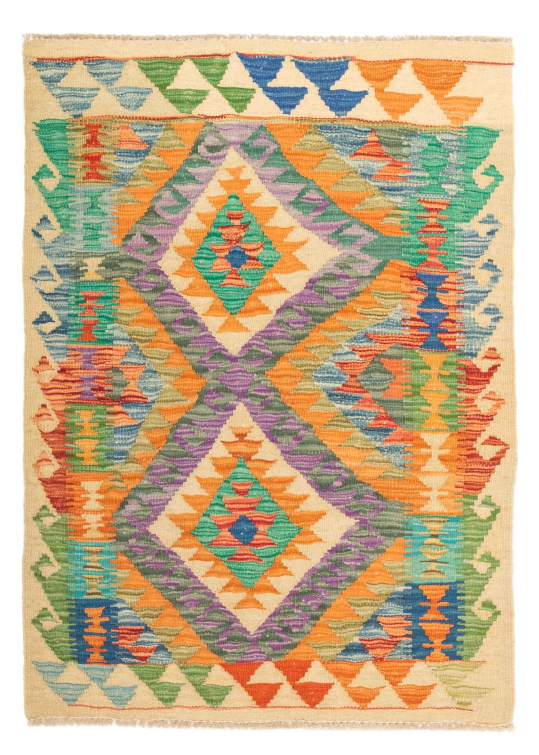 Alfombra Kelim - Splash - 125 x 80 cm - multicolor