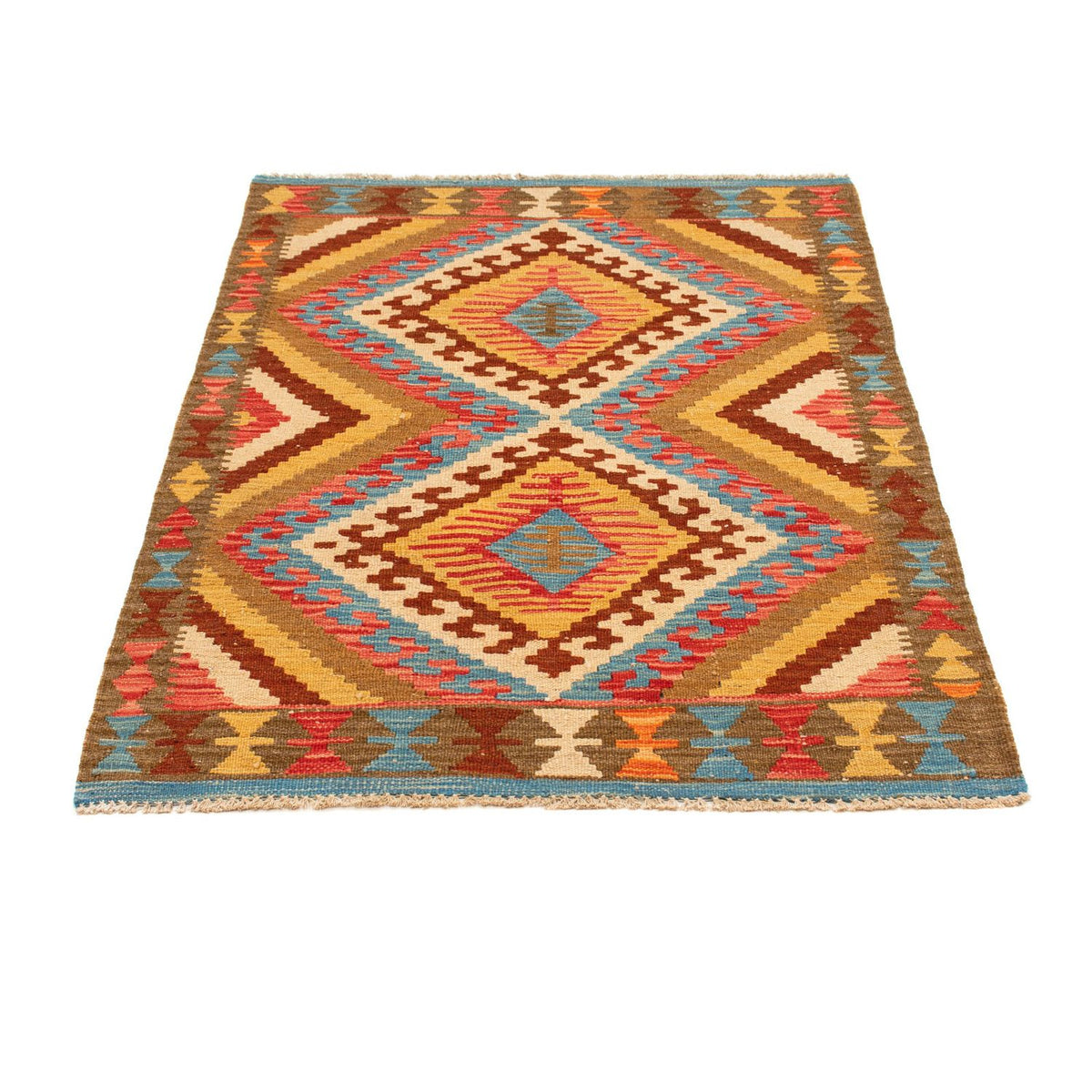 Alfombra Kelim - Splash - 121 x 85 cm - multicolor