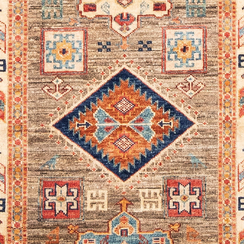 Alfombra de pasillo Alfombra Ziegler - Kazak - 249 x 73 cm - marrón claro