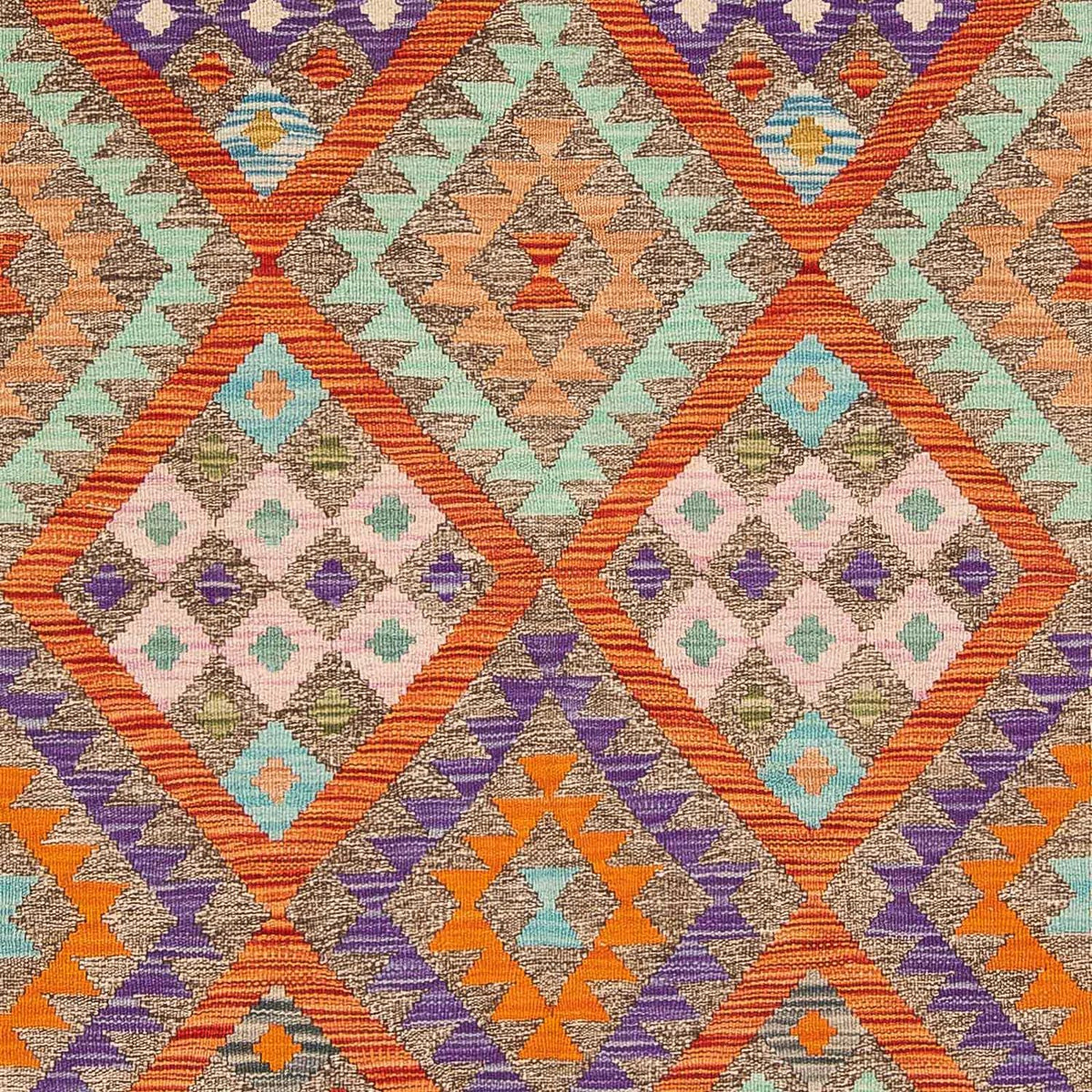 Alfombra Kelim - Splash - 194 x 154 cm - multicolor