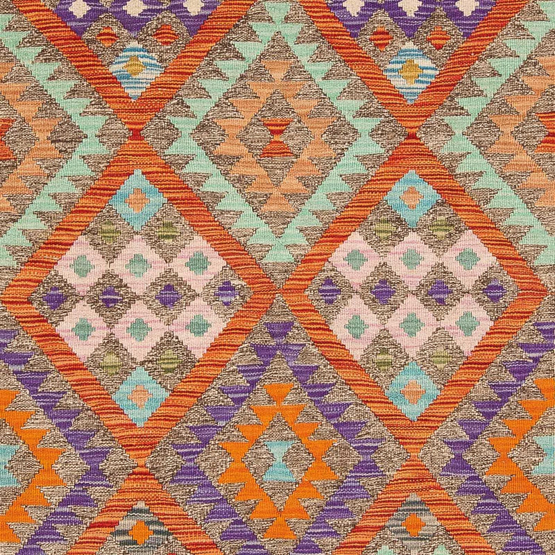 Alfombra Kelim - Splash - 194 x 154 cm - multicolor