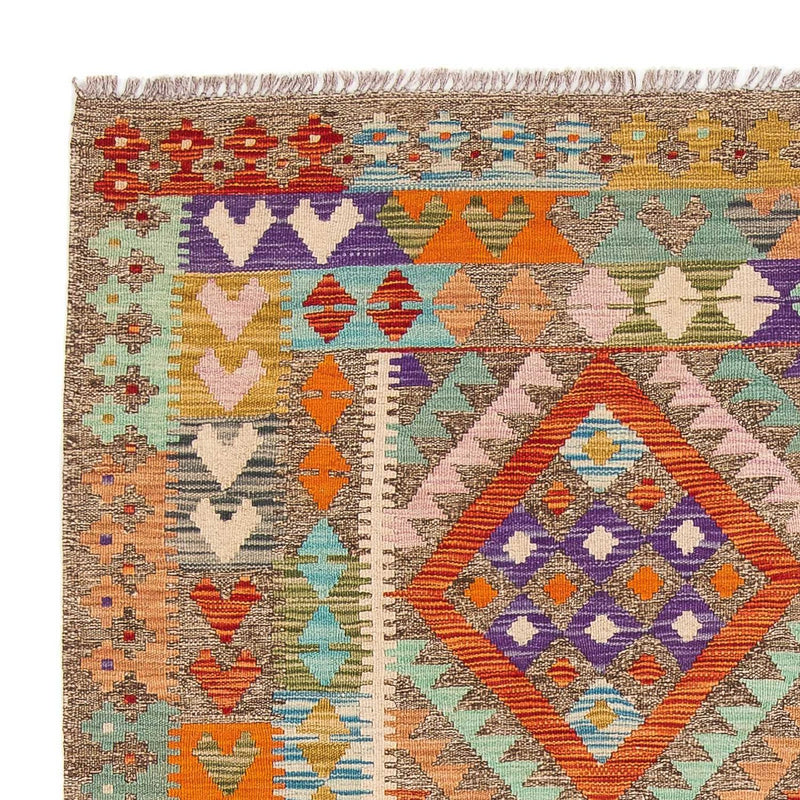 Alfombra Kelim - Splash - 194 x 154 cm - multicolor