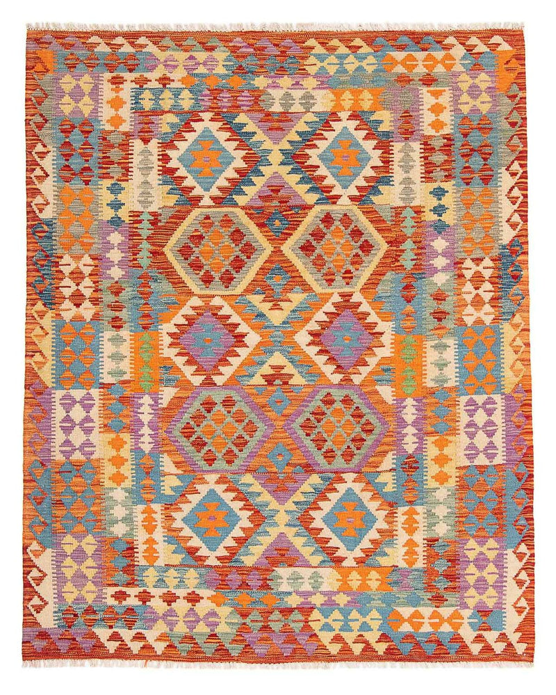Alfombra Kelim - Splash - 195 x 155 cm - multicolor
