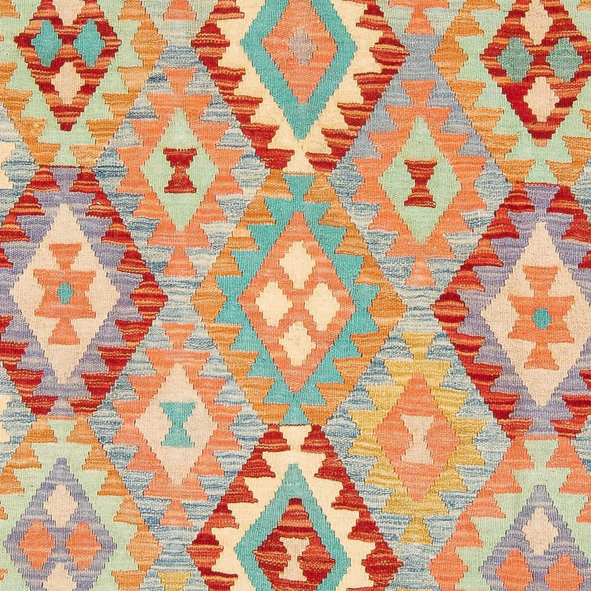 Alfombra Kelim - Splash - 193 x 158 cm - multicolor