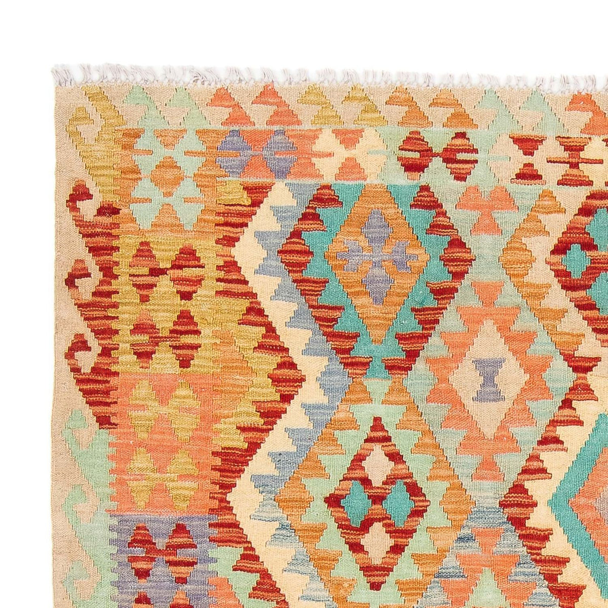 Alfombra Kelim - Splash - 193 x 158 cm - multicolor