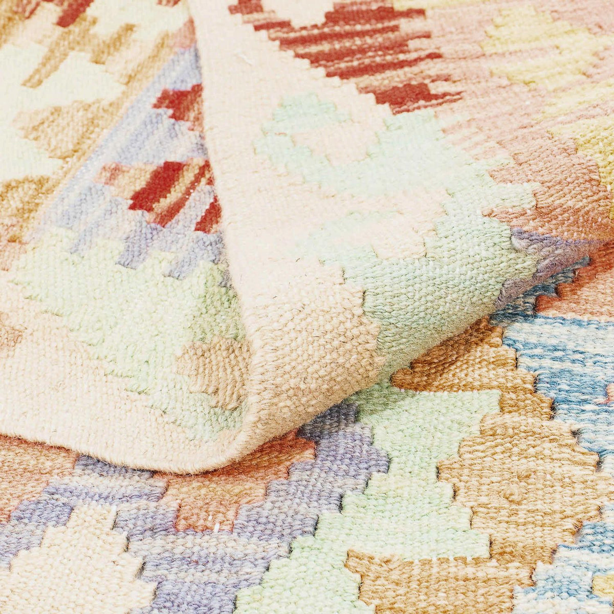 Alfombra Kelim - Splash - 193 x 158 cm - multicolor
