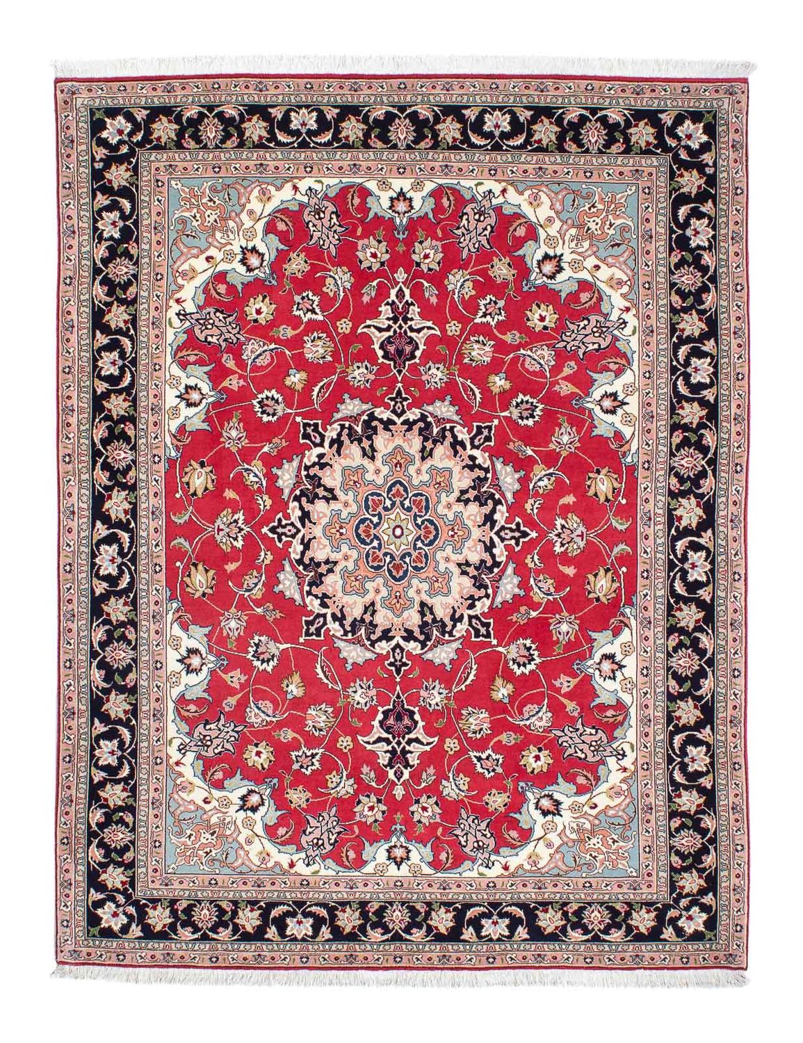 Alfombra persa - Tabriz - 201 x 151 cm - rojo