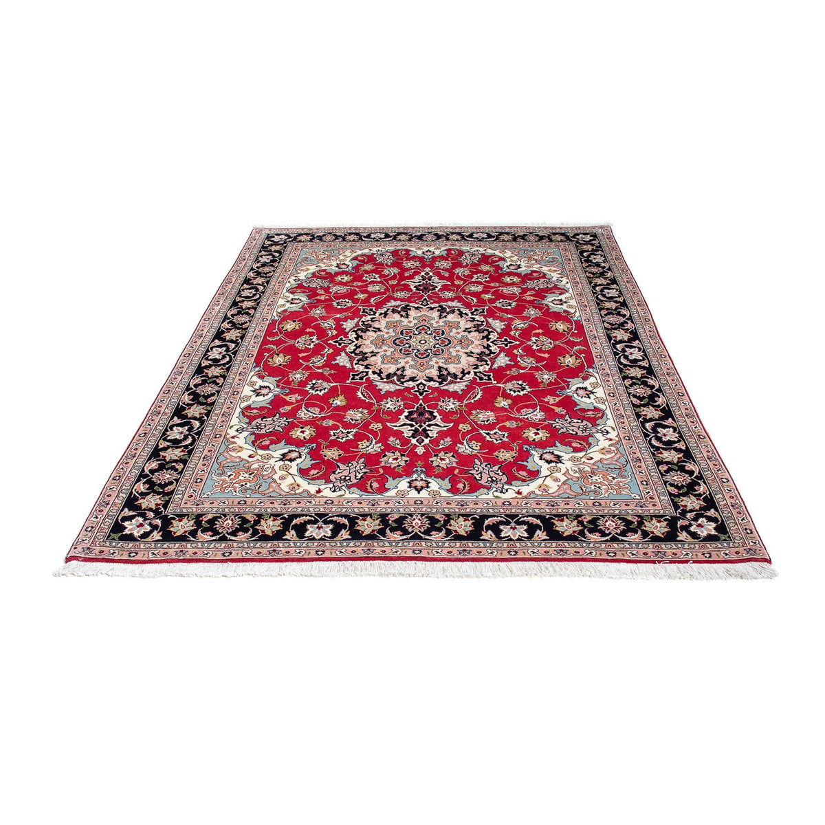 Alfombra persa - Tabriz - 201 x 151 cm - rojo