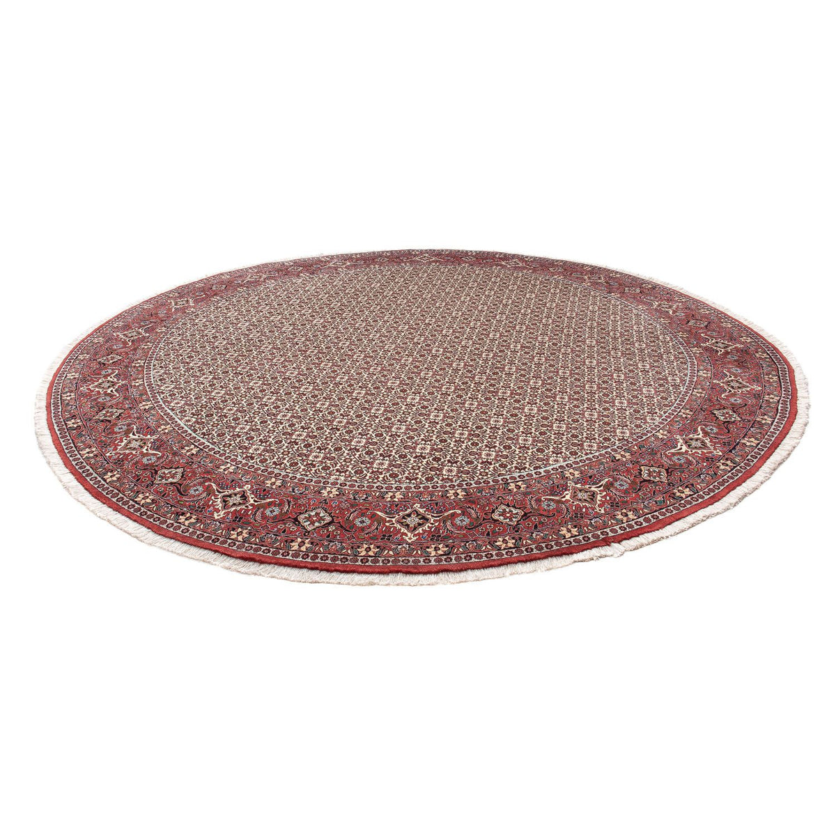 Alfombra persa - Bidjar redondo  - 305 x 305 cm - rojo