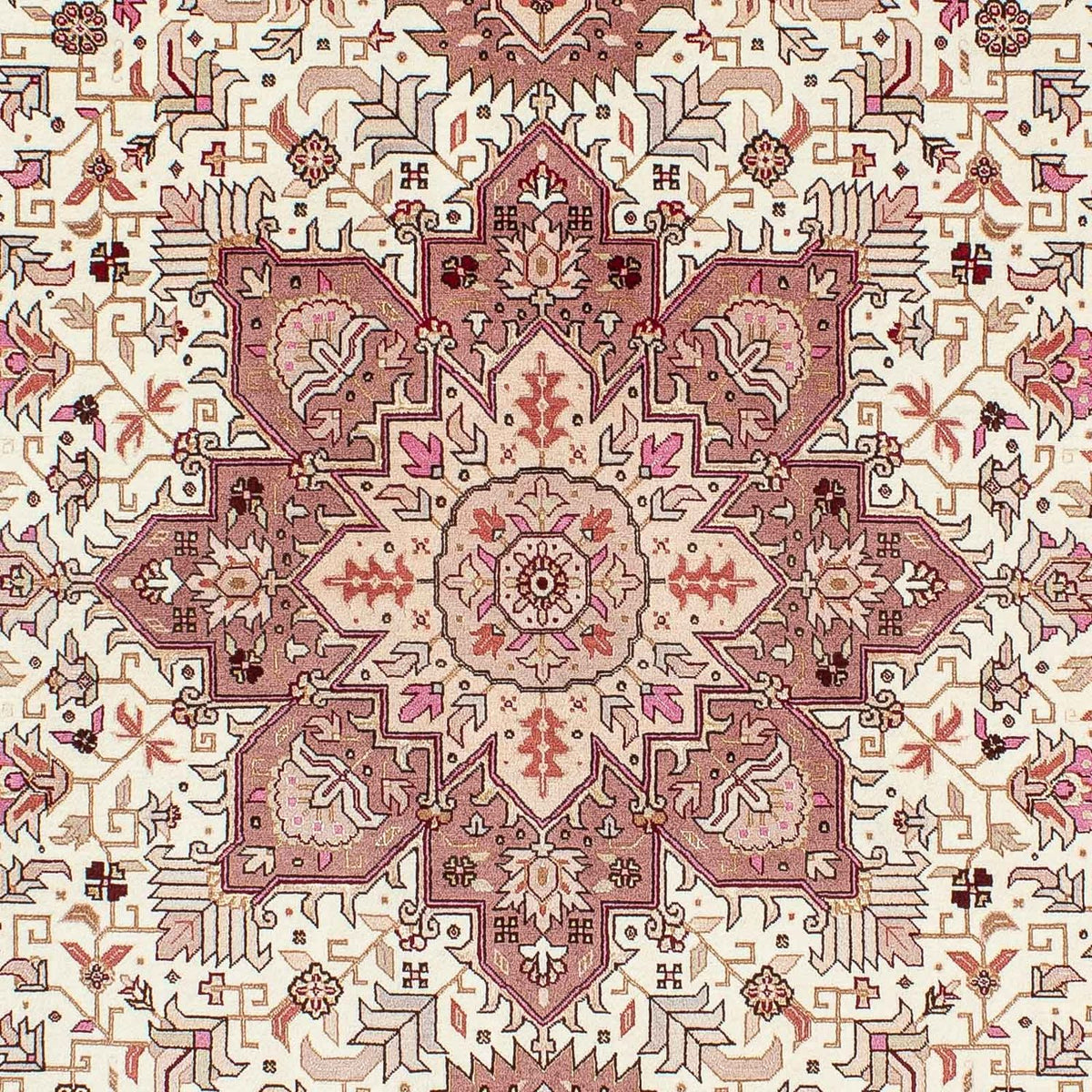 Alfombra Persa - Tabriz - Real - 207 x 149 cm - beige