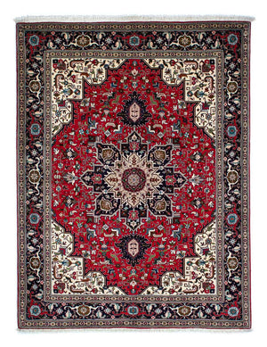 Alfombra Persa - Tabriz - Real - 206 x 151 cm - rojo