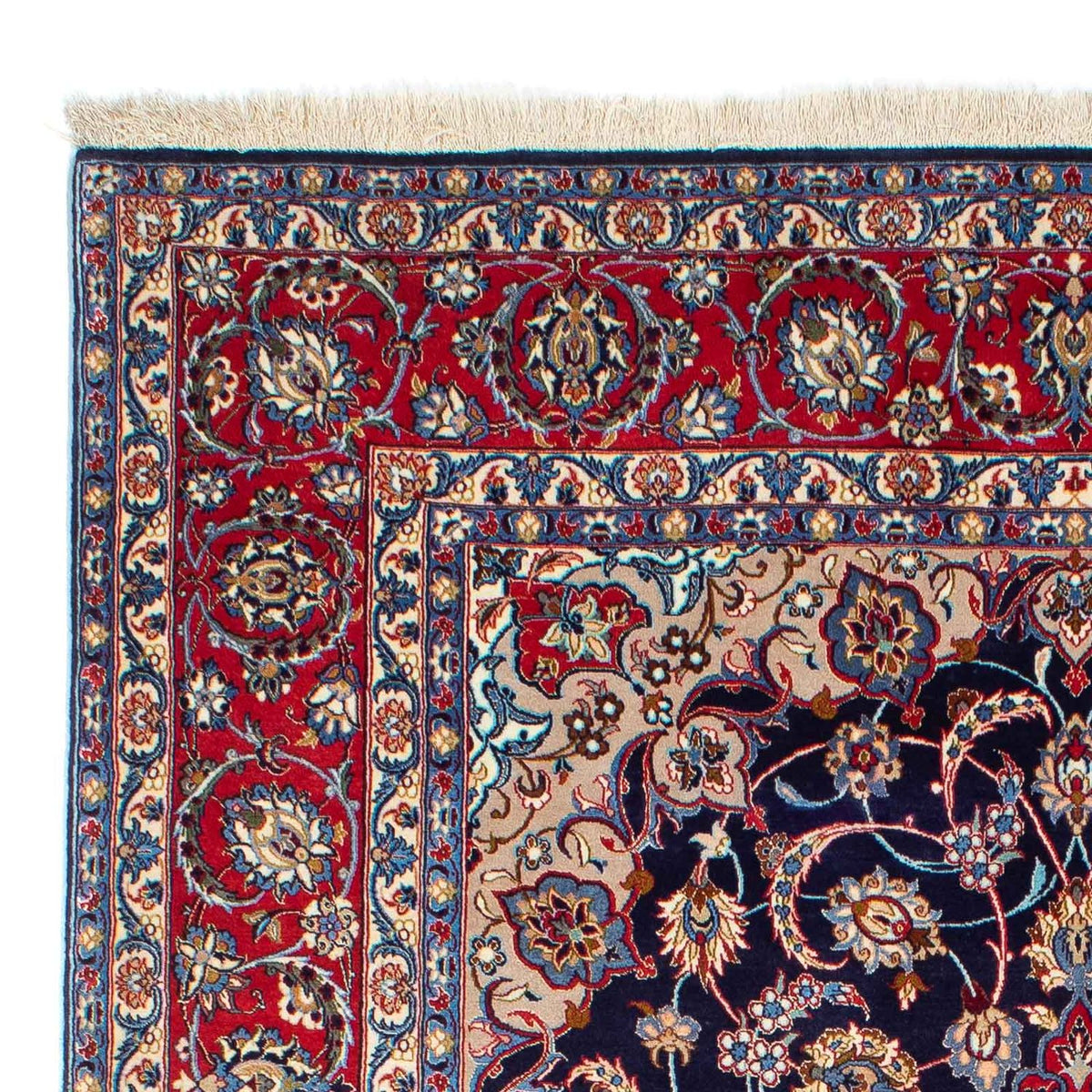 Alfombra Persa - Isfahan - Prima - 233 x 155 cm - azul oscuro