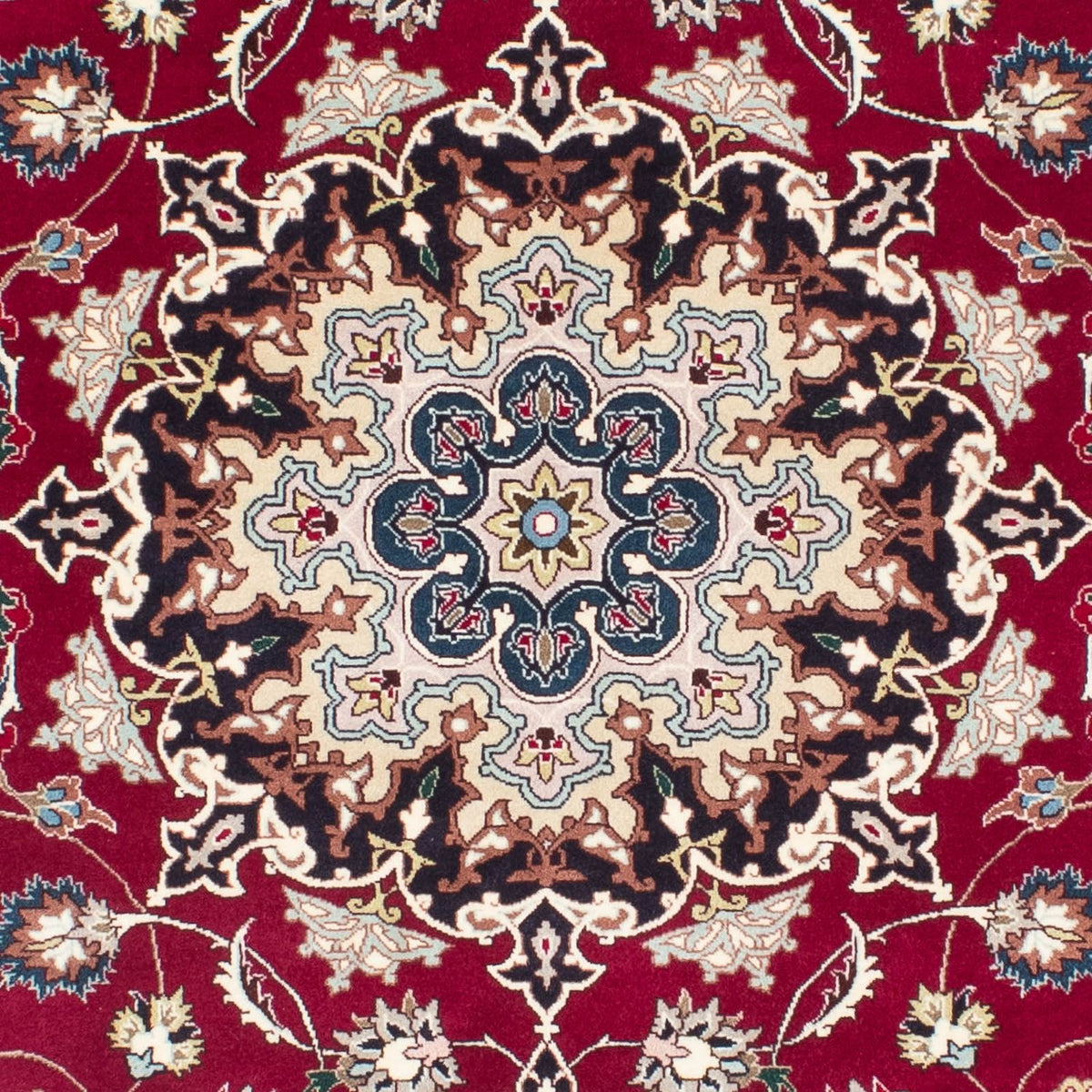 Alfombra Persa - Tabriz - Real - 197 x 153 cm - rojo oscuro