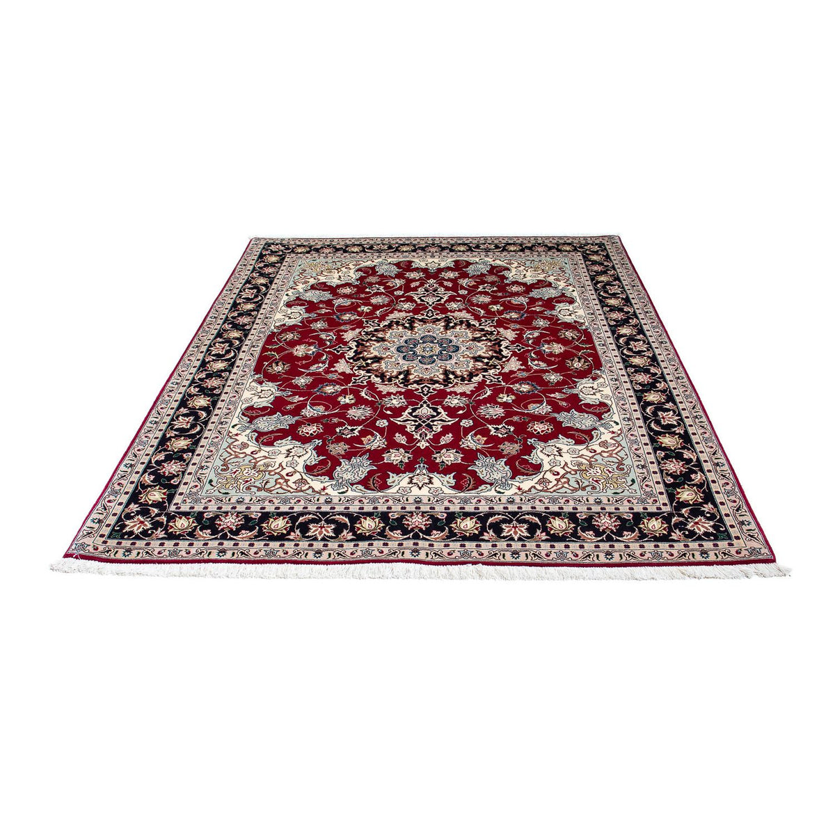 Alfombra Persa - Tabriz - Real - 197 x 153 cm - rojo oscuro