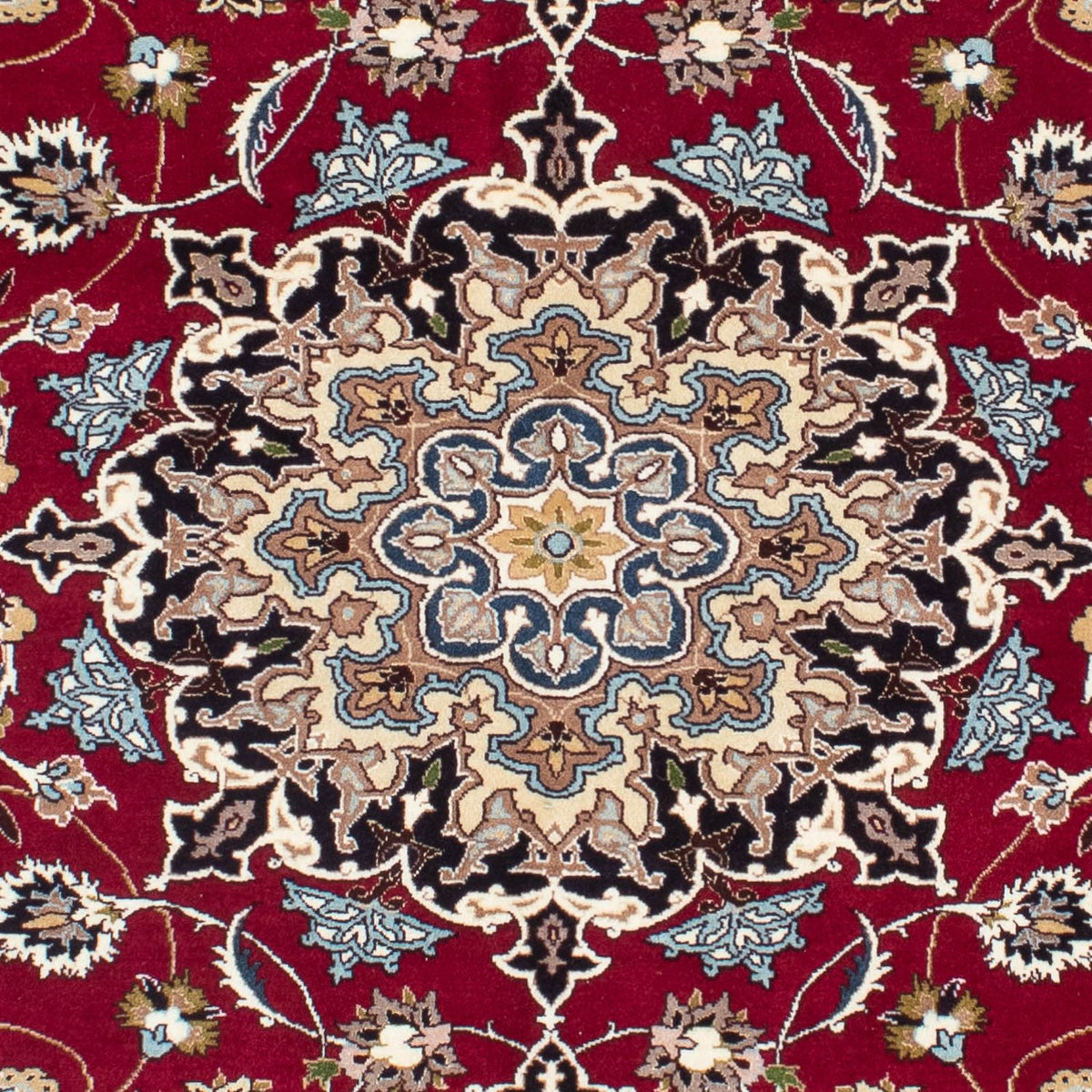 Alfombra Persa - Tabriz - Real - 198 x 155 cm - rojo oscuro
