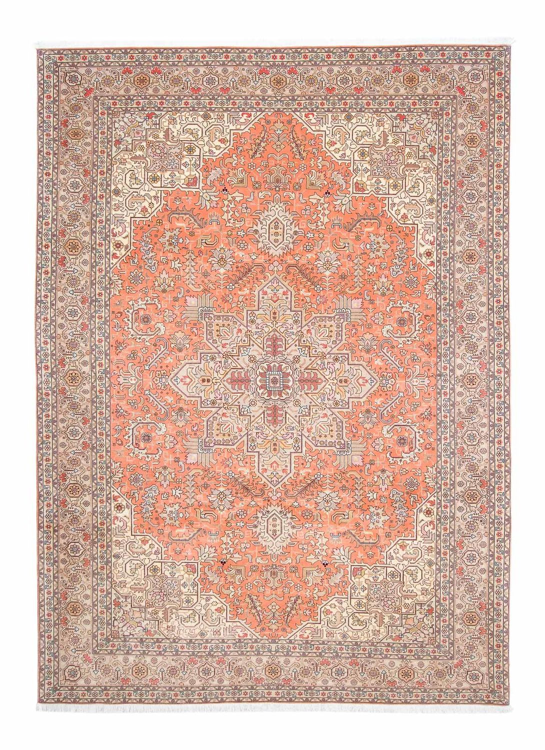 Alfombra Persa - Tabriz - Real - 302 x 206 cm - rojo claro