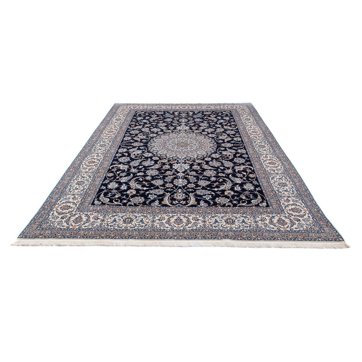 Alfombra Persa - Nain - Prima - 310 x 202 cm - azul oscuro