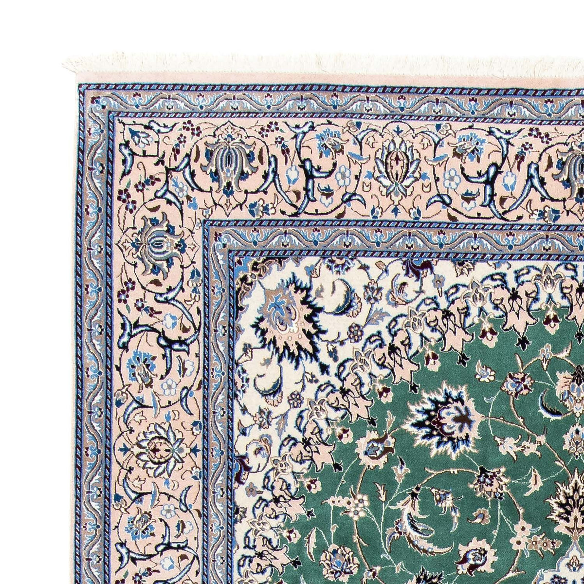 Alfombra Persa - Nain - Real - 293 x 198 cm - verde