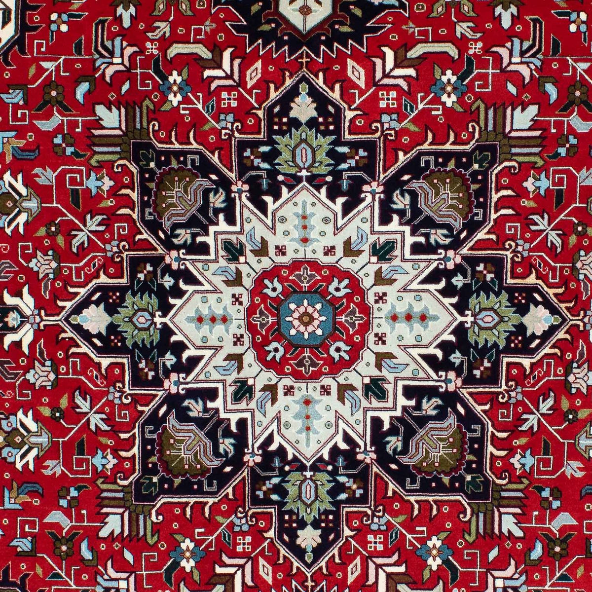 Alfombra Persa - Tabriz - Real - 212 x 154 cm - rojo oscuro