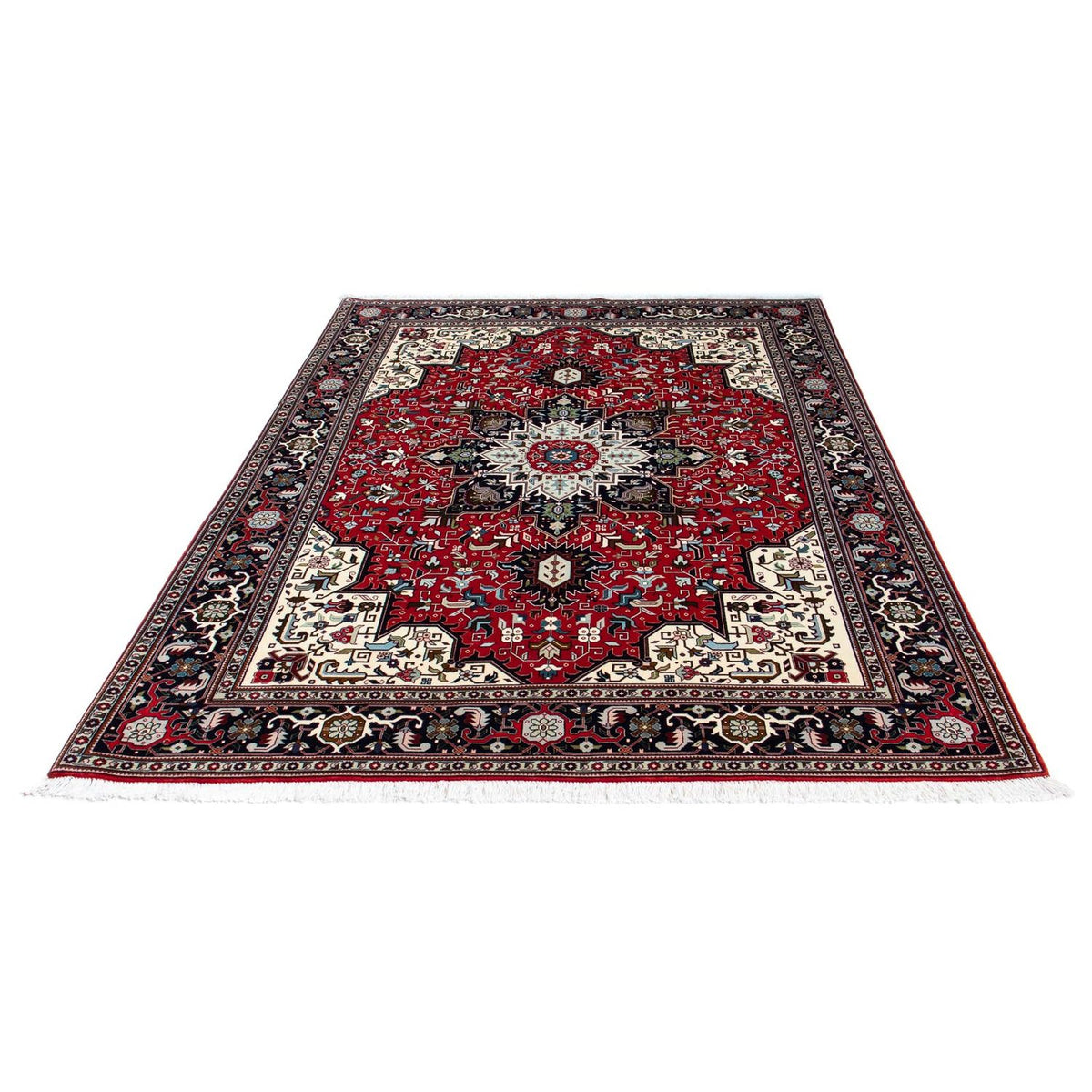 Alfombra Persa - Tabriz - Real - 212 x 154 cm - rojo oscuro