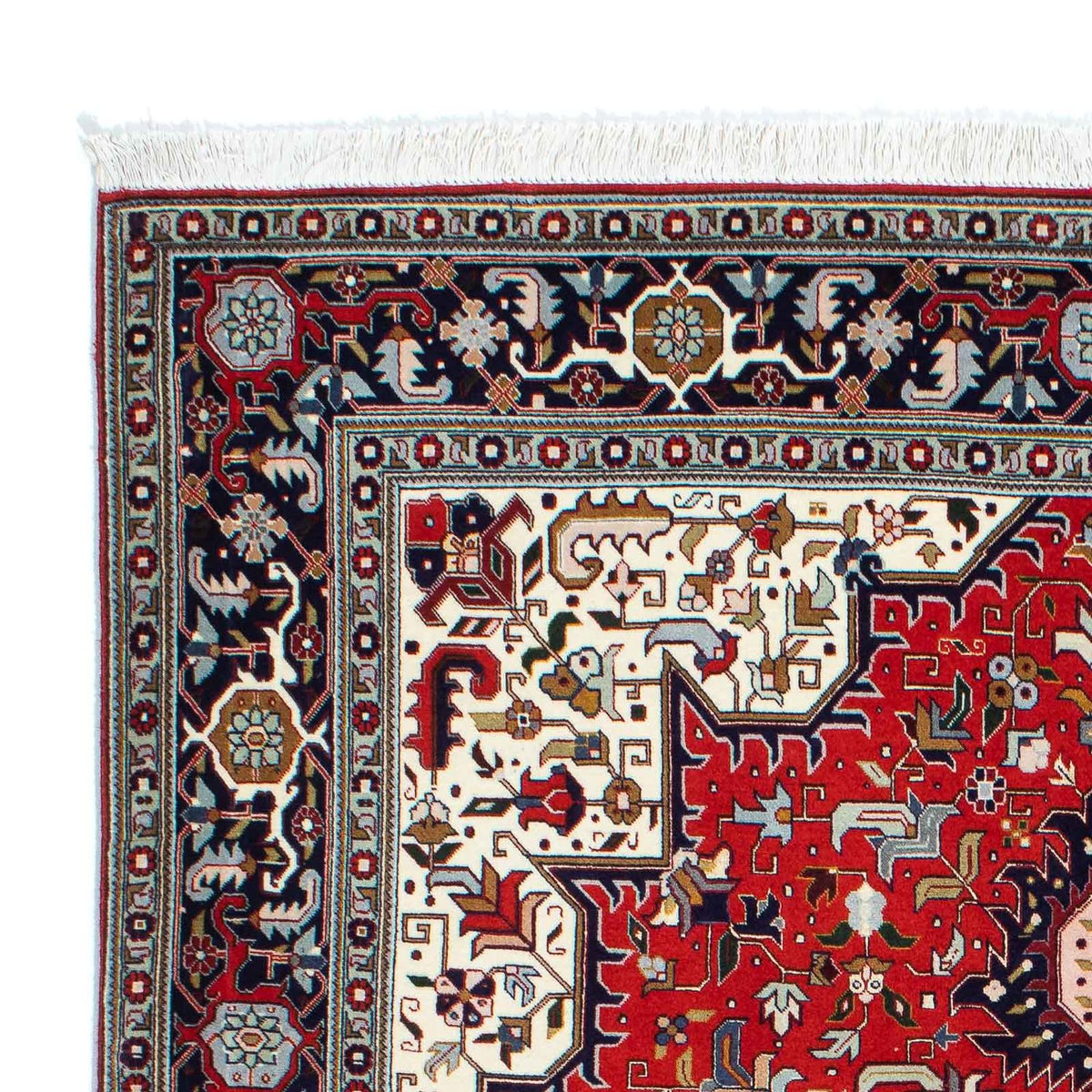 Alfombra Persa - Tabriz - Real - 196 x 152 cm - rojo oscuro