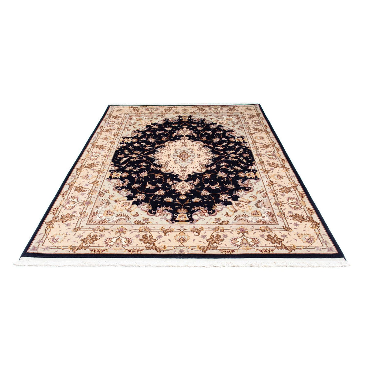 Alfombra Persa - Tabriz - Real - 240 x 167 cm - azul oscuro