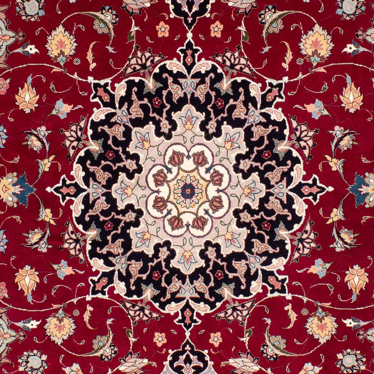 Alfombra Persa - Tabriz - Real - 246 x 172 cm - rojo oscuro