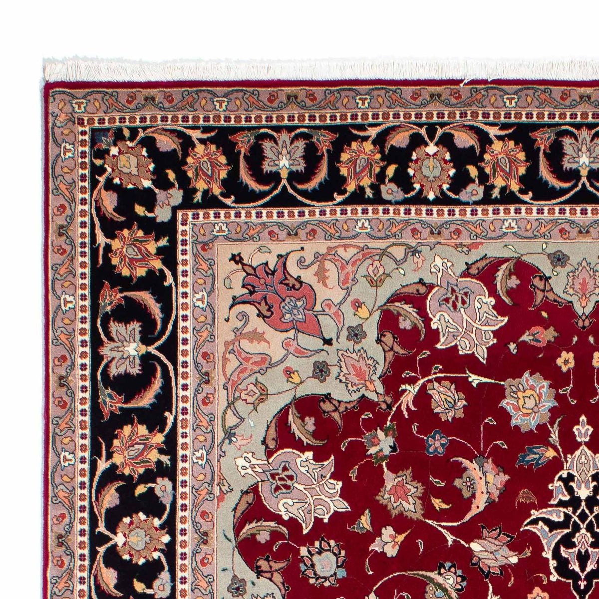 Alfombra Persa - Tabriz - Real - 246 x 172 cm - rojo oscuro
