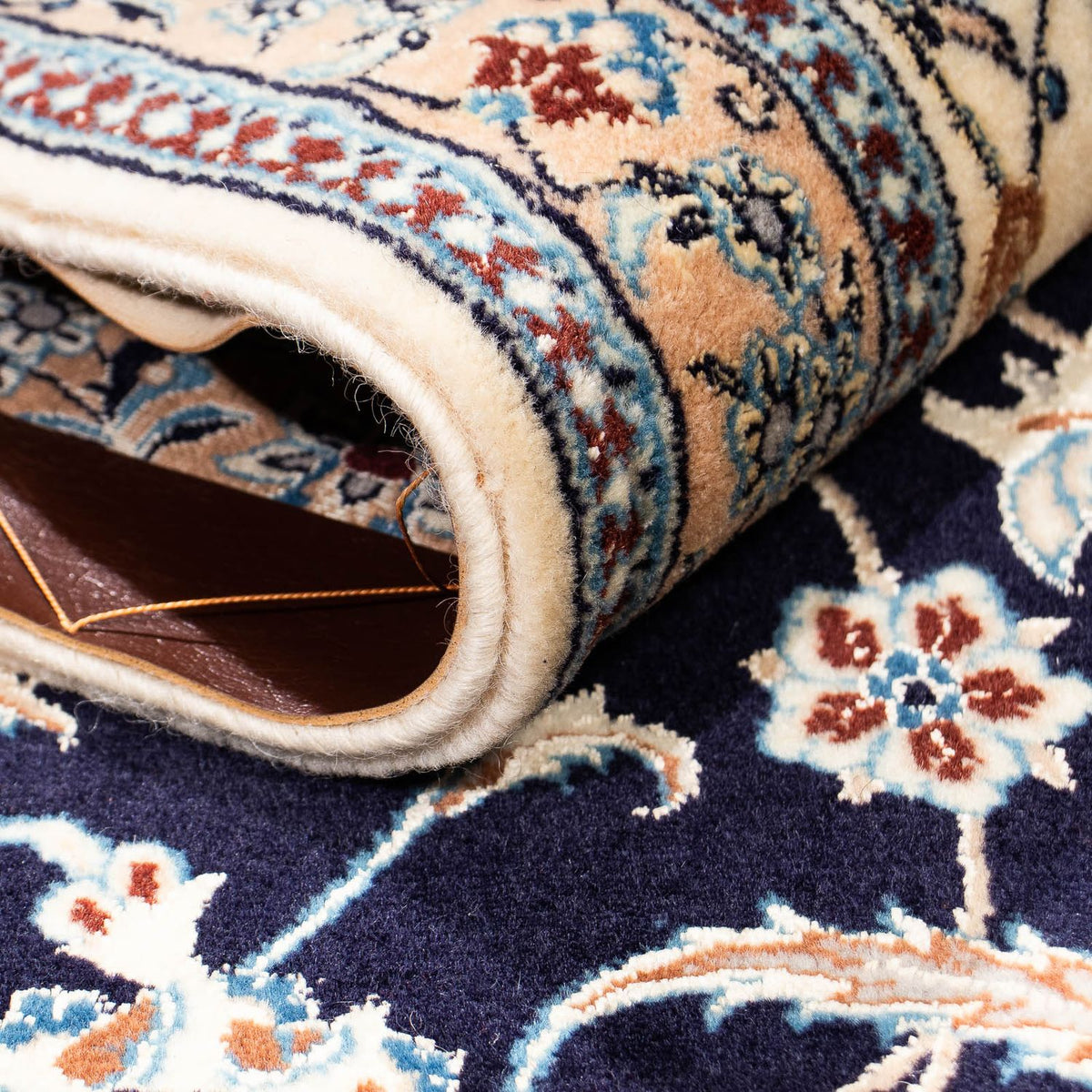 Alfombra Persa - Nain - Prima - 267 x 173 cm - azul oscuro