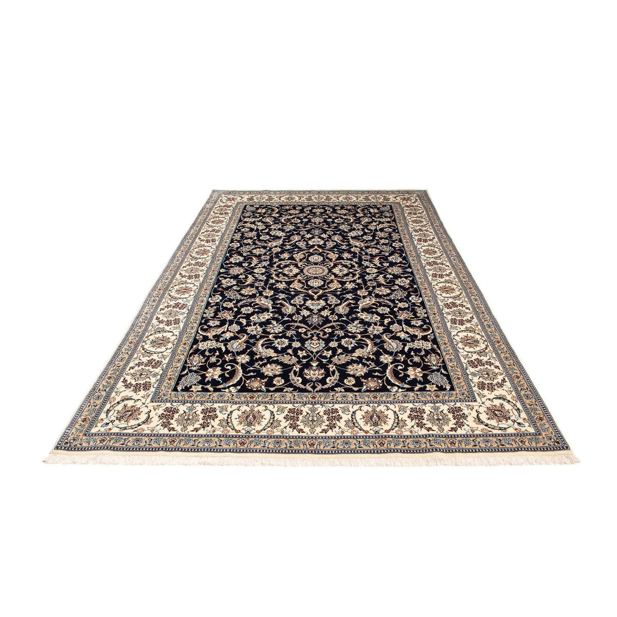 Alfombra Persa - Nain - Prima - 267 x 173 cm - azul oscuro
