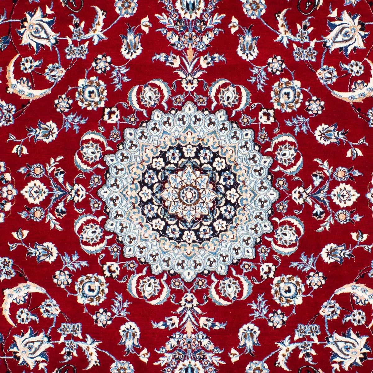 Alfombra Persa - Nain - Prima - 236 x 153 cm - rojo oscuro