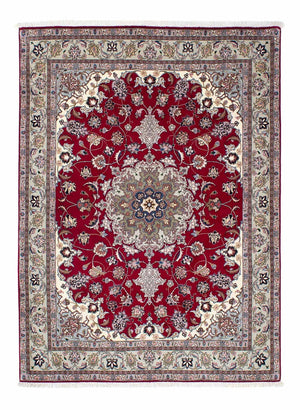 Alfombra Persa - Tabriz - Real - 202 x 150 cm - rojo oscuro