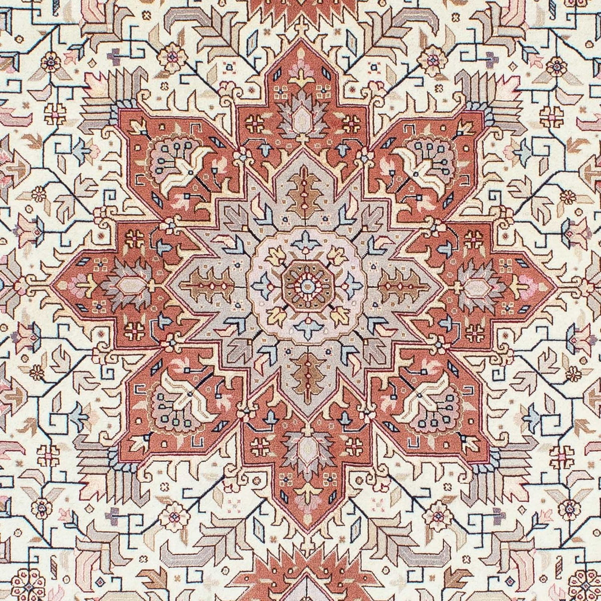 Alfombra Persa - Tabriz - Real - 201 x 149 cm - beige