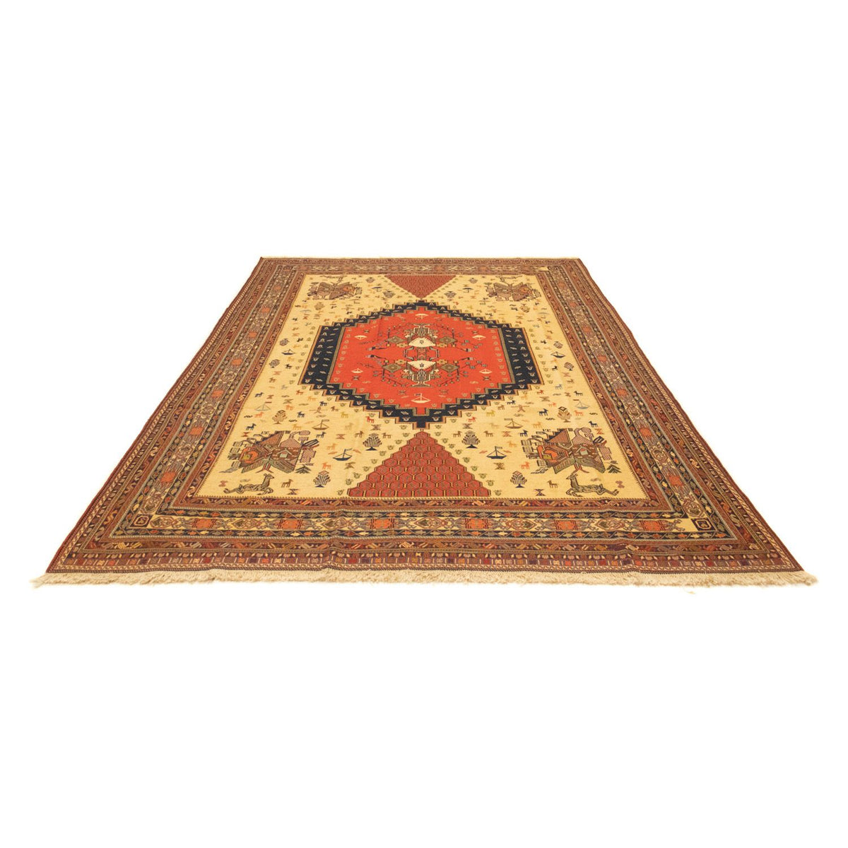 Alfombra persa - Nómada - 302 x 194 cm - oro