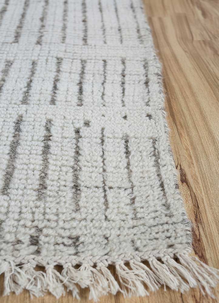 Alfombra de lana cuadrado  - 75 x 75 cm - crema