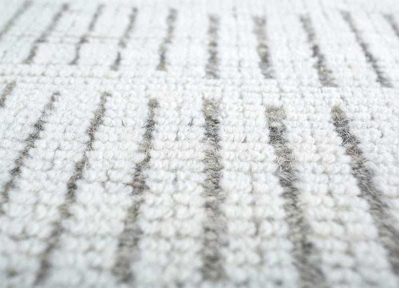 Alfombra de lana cuadrado  - 75 x 75 cm - crema