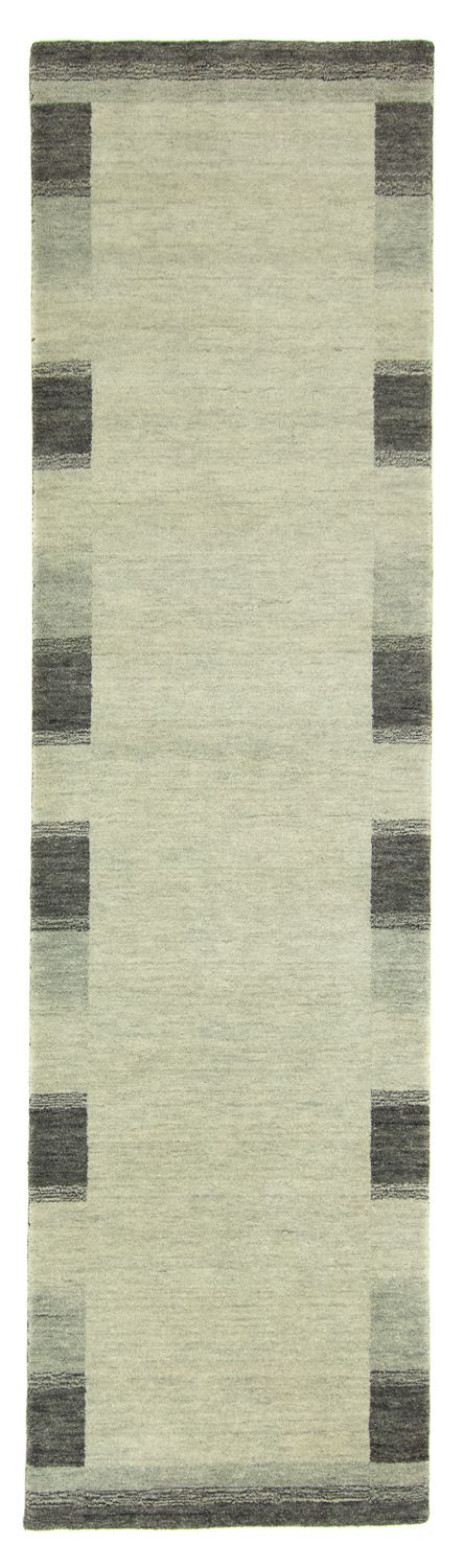 Alfombra de pasillo Alfombra Gabbeh - Indus - 200 x 80 cm - plata