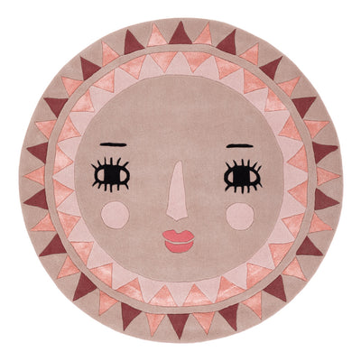Cara de Sol Alfombra Infantil Redondo
