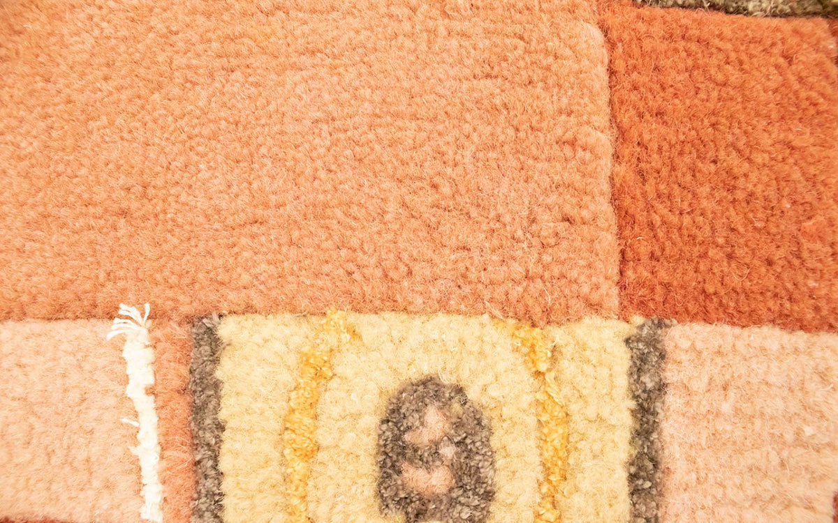 Alfombra de Nepal - 60 x 40 cm - rosa