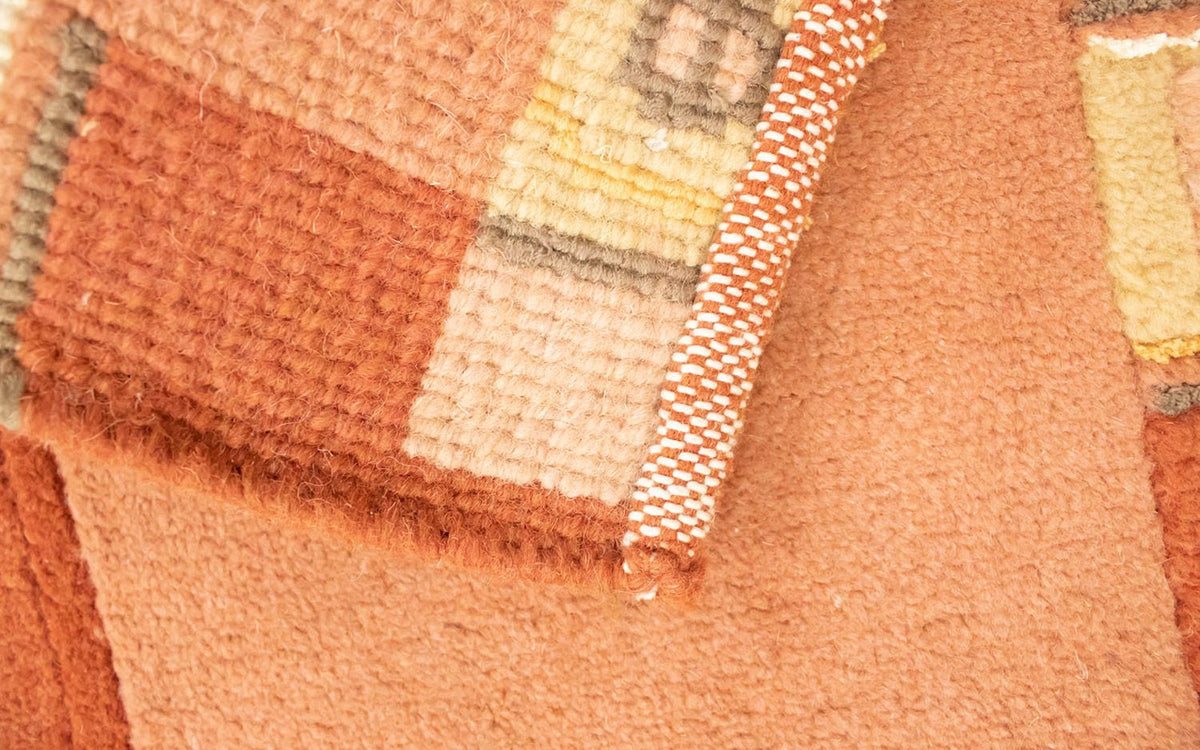 Alfombra de Nepal - 60 x 40 cm - rosa