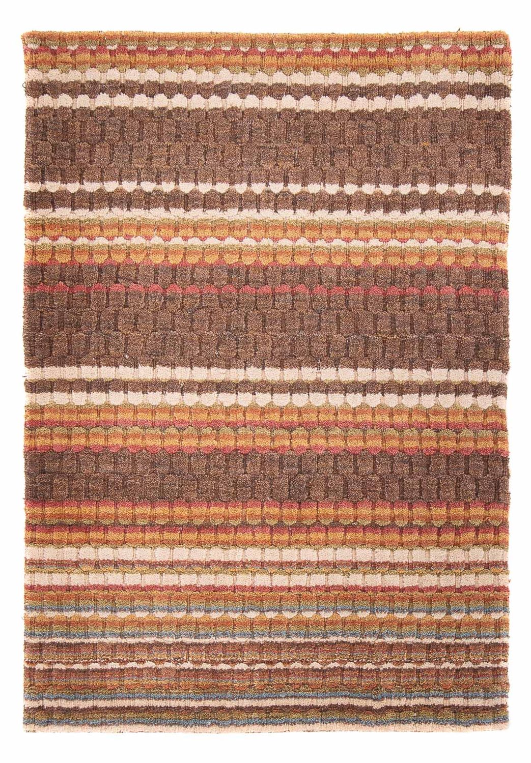 Alfombra Gabbeh - Loribaft Softy - 150 x 100 cm - marrón oscuro