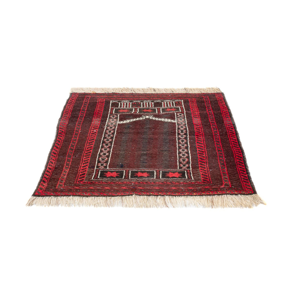 Alfombra Belutsch - 147 x 97 cm - rojo oscuro