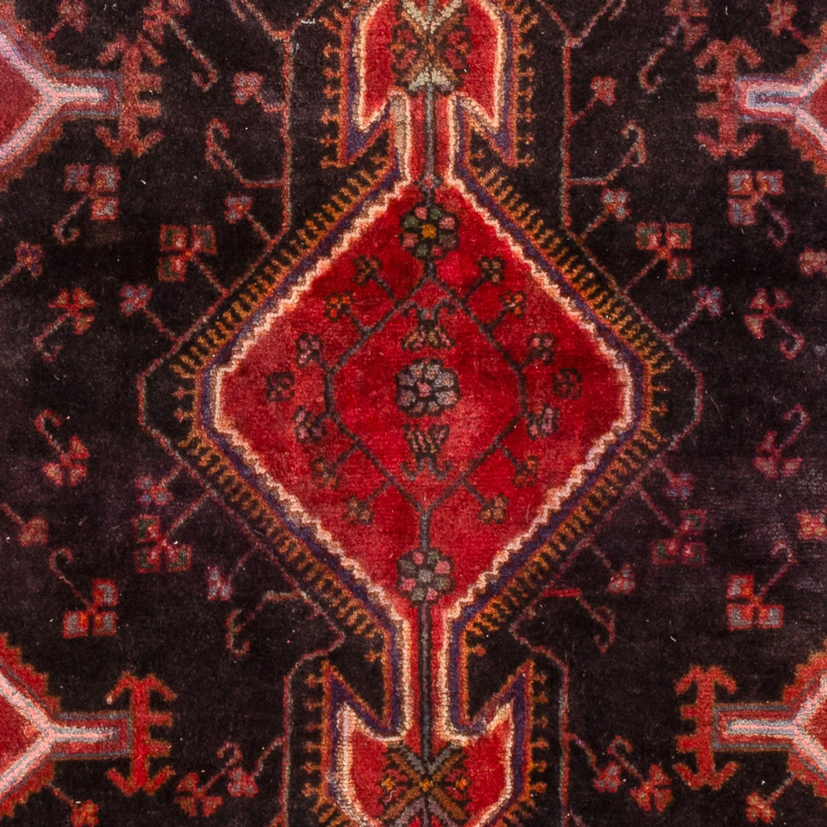 Alfombra de pasillo Alfombra persa - Nómada - 197 x 77 cm - rojo oscuro