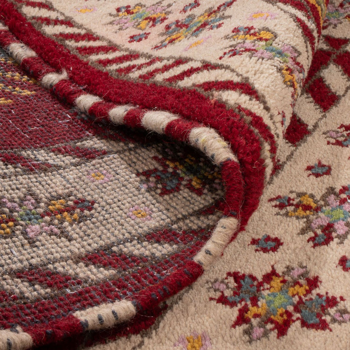 Alfombra oriental - 160 x 90 cm - rojo oscuro